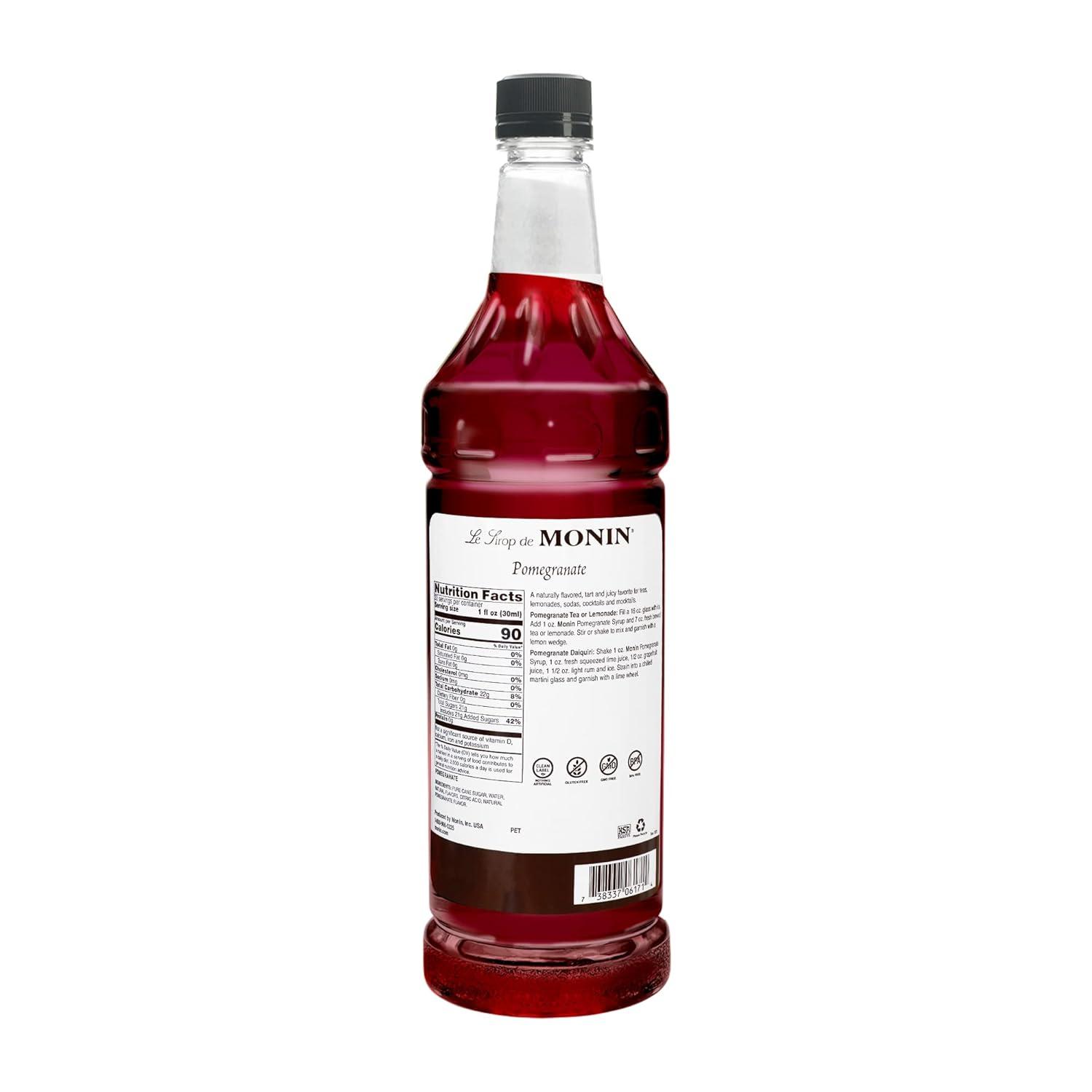 image:imageMonin White Peach Syrup Juicy Ripe Peach Flavor Perfect for Cocktails Mocktails Iced Teas amp Smoothies GlutenFree NonGMO 1 LiterPomegranate