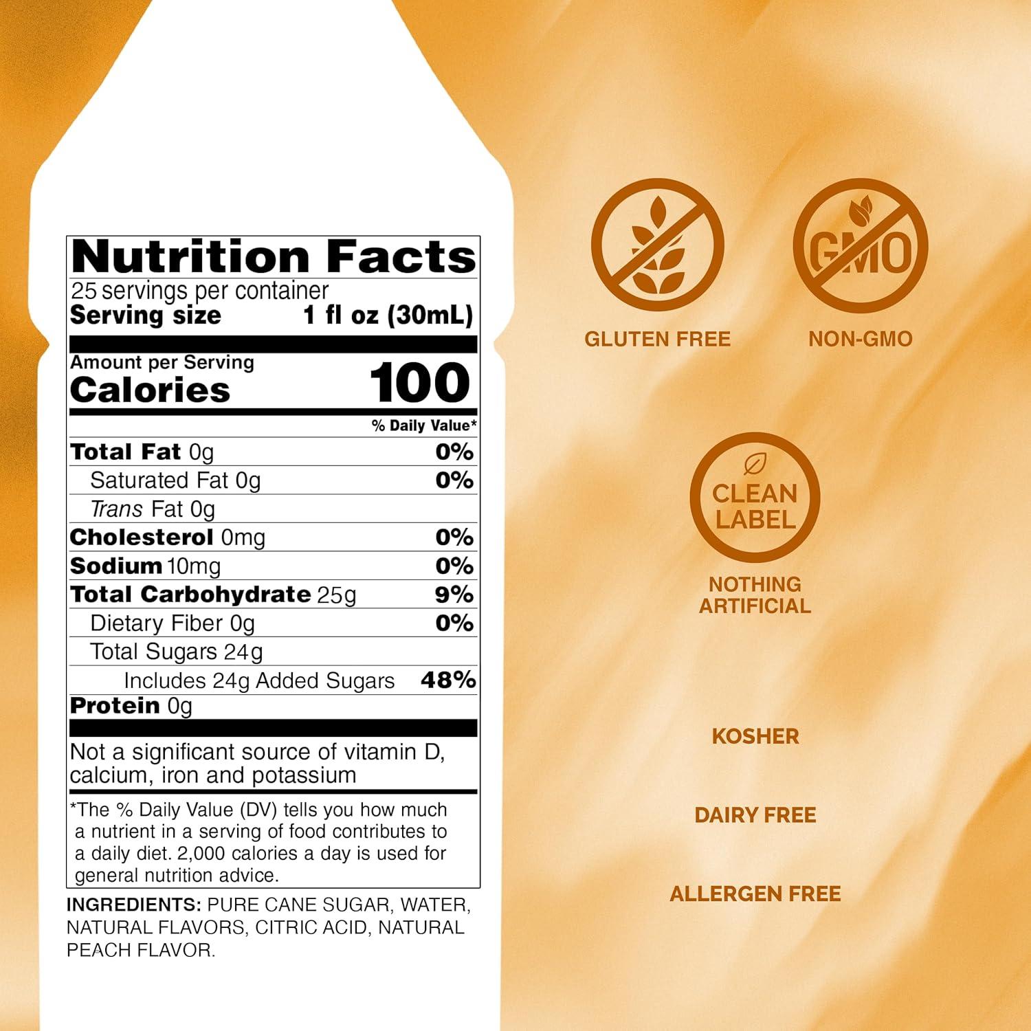 image:imageMonin White Peach Syrup Juicy Ripe Peach Flavor Perfect for Cocktails Mocktails Iced Teas amp Smoothies GlutenFree NonGMO 750 ml
