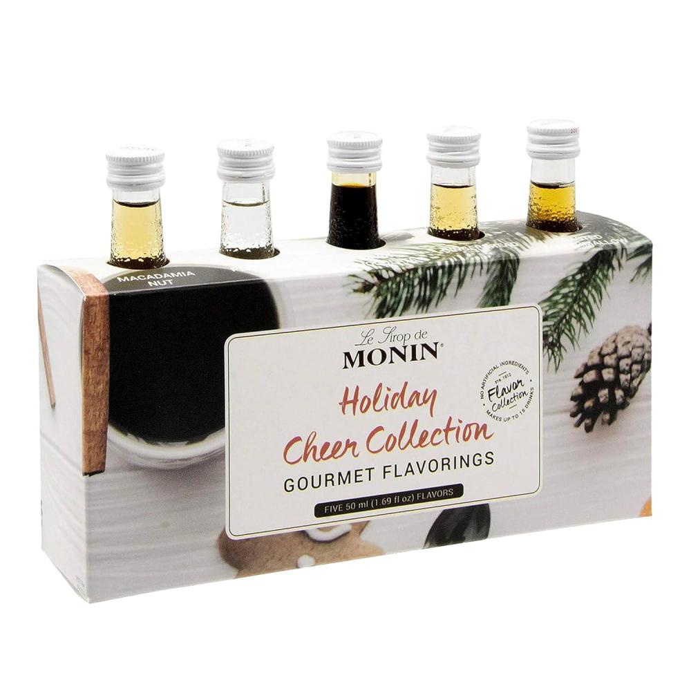 image:imageMonin 5 Flavor Holiday Cheer Collection Macadamia Nut Peppermint Cookie Butter Toasted Marshmallow amp Gingerbread Natural Flavors for All Drinks GlutenFree 169 oz per bottleHoliday Collection