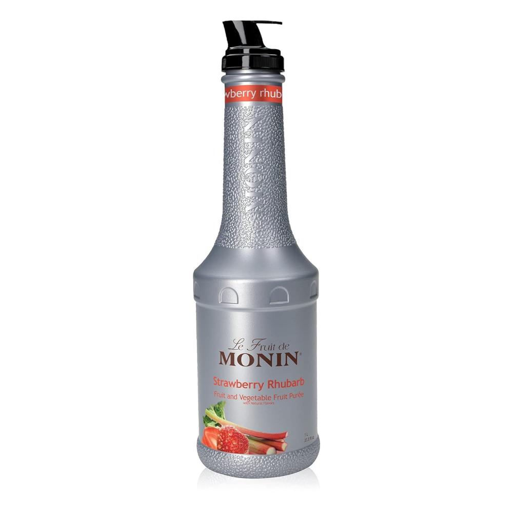 image:imageMonin Blood Orange Pure Tart Juicy Citrus Taste Great for Lemonades Cocktails and Culinary Creations Vegan GlutenFree 1 LiterStrawberry Rhubarb Pure