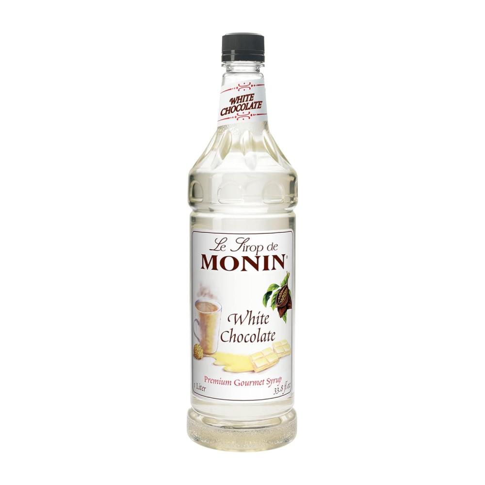 image:imageMonin Peppermint Syrup Cool Tingle of Candy Cane Natural Flavors Great for Cocoas Mochas Smoothies and Sodas NonGMO GlutenFree 1 LiterWhite Chocolate