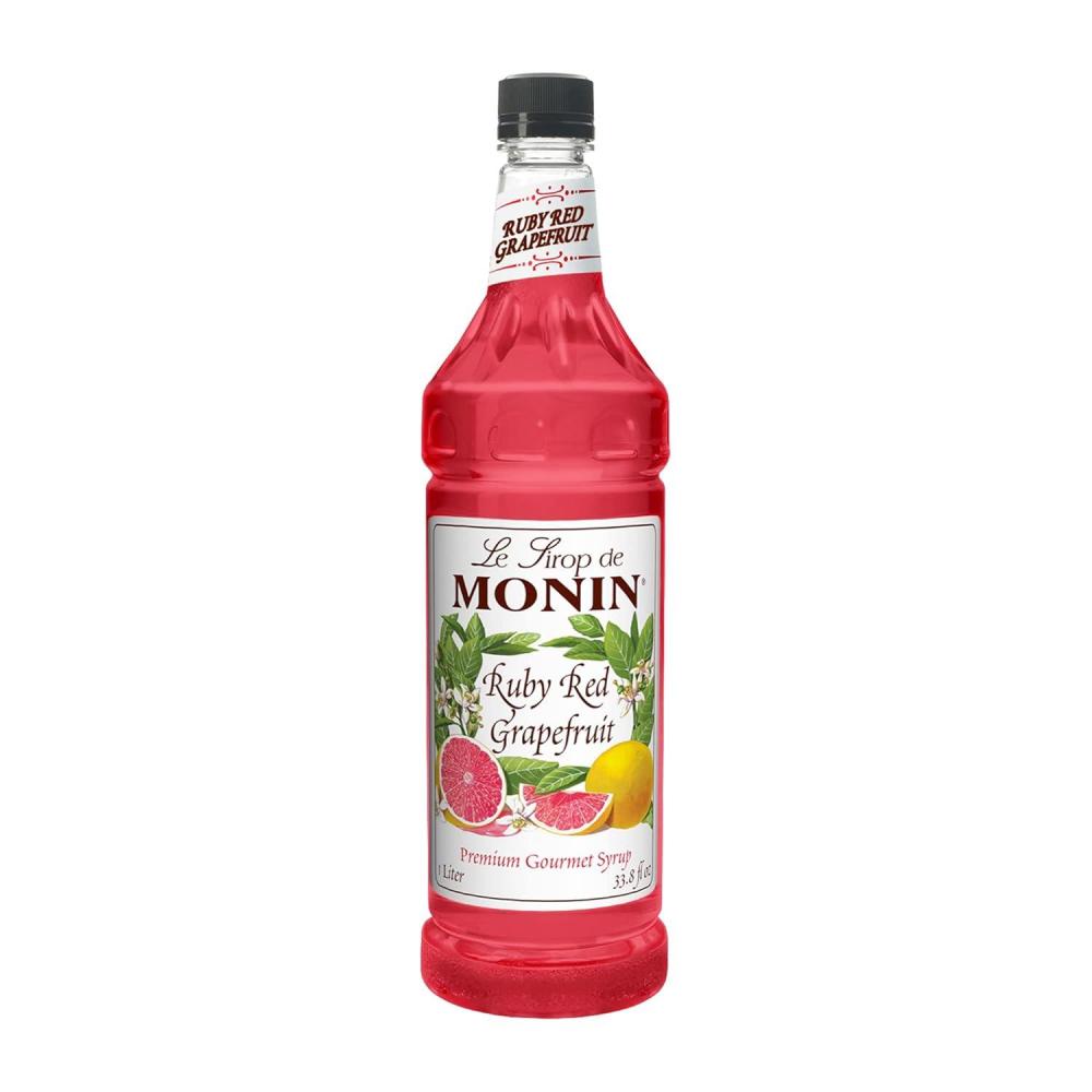 image:imageMonin Strawberry Syrup Mild and Sweet Great for Cocktails and Teas GlutenFree NonGMO 1 LiterRuby Red Grapefruit