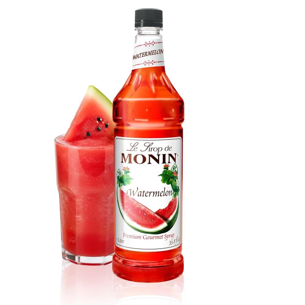 image:imageMonin Strawberry Syrup Mild and Sweet Great for Cocktails and Teas GlutenFree NonGMO 1 LiterWatermelon