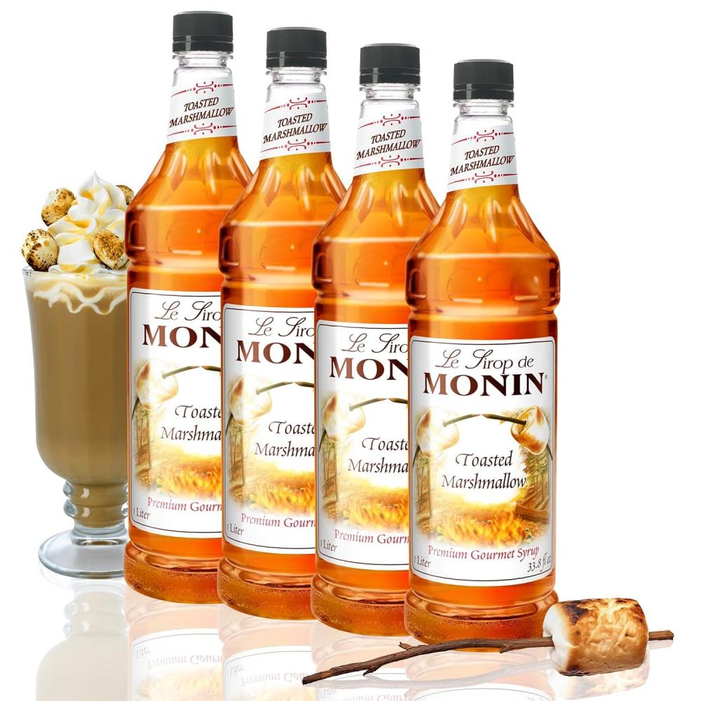 image:imageMonin  Sugar Free Blue Raspberry Syrup  Premium CalorieFree Syrup  Perfectly Sweet amp Tart for Slushes Cocktails Mocktails amp Snow Cones BPAFree Plastic Bottle 338 fl ozToasted Marshmallow
