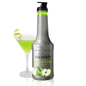 Monin – Blood Orange Purée, Tart, Juicy Citrus Taste, Great for Lemonades, Cocktails, and Culinary Creations, Vegan, Gluten-Free (1 Liter)(Granny Smith Apple Purée)