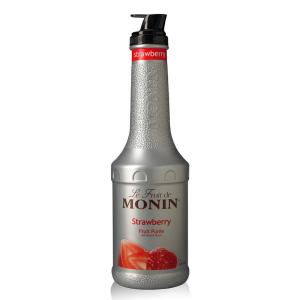Monin – Blood Orange Purée, Tart, Juicy Citrus Taste, Great for Lemonades, Cocktails, and Culinary Creations, Vegan, Gluten-Free (1 Liter)(Strawberry Purée)