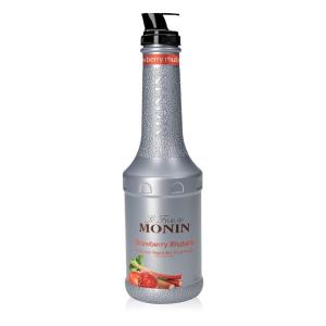 Monin – Blood Orange Purée, Tart, Juicy Citrus Taste, Great for Lemonades, Cocktails, and Culinary Creations, Vegan, Gluten-Free (1 Liter)(Strawberry Rhubarb Purée)