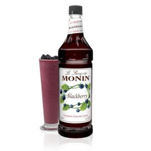 Monin – Blueberry Syrup, Mildly Sweet & Tart Blueberry Flavor, Great for Teas, Lemonades, Smoothies, & Cocktails, Gluten-Free, Non-GMO (1 Liter)(Blackberry)