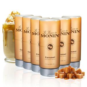 Monin – Gourmet Caramel Sauce, Rich and Buttery, Great for Desserts, Coffee, and Snacks, Gluten-Free, Non-GMO (12 Fl Oz, 6-Pack)