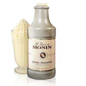 Monin – Gourmet White Chocolate Sauce, Creamy and Buttery, Great for Desserts, Coffee, and Snacks, Gluten-Free Non-GMO (64 Ounce)(White Chocolate)