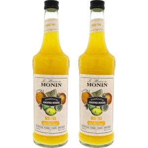 Monin – HomeCrafted Cocktail Mixers, Ready-to-Use Drink Mix, DIY Cocktail Variety Pack, Made with Real Fruit Juice, Just Add Alcohol (Mai Tai, Margarita, & Dragon Fruit Cosmo, 750 ml Each, 3-Pack)(Mai Tai)