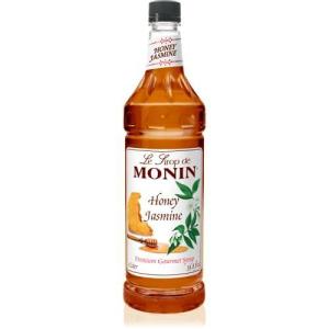Monin – Honey Jasmine Syrup, Honey & Sweet Jasmine Flavored Syrup, Coffee Syrup, Natural Flavor Drink Mix, Simple Syrup for Coffee, Tea, Lemonade, Cocktails, & More, Gluten-Free, Clean Label (1 Liter)(33.8 Fl Oz (Pack of 1))