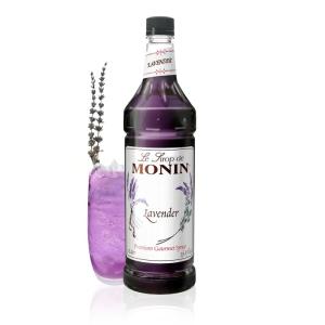 Monin – Lavender Syrup | Aromatic & Floral, Premium Syrup for Cocktails, Lattes & More | Clean Label with No Artificial Flavors, No Artificial Preservatives (BPA Free Bottle, 33.8 fl oz)(Lavender)