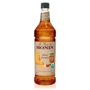 Monin – Organic Caramel Syrup | Premium Syrup for Coffee, Milkshakes, Cocktails & More (BPA-Free Glass Bottle, 750 ml)(Organic Honey Sweetener)