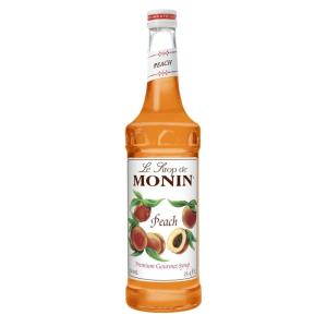 Monin – Peach Syrup, Fresh and Juicy Flavors, Great for Iced Teas, Lemonades, and Sodas, Non-GMO, Gluten-Free (750 ml)