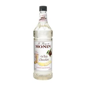 Monin – Peppermint Syrup, Cool Tingle of Candy Cane, Natural Flavors, Great for Cocoas, Mochas, Smoothies, and Sodas, Non-GMO, Gluten-Free (1 Liter)(White Chocolate)
