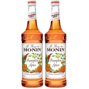 Monin – Pumpkin Spice Syrup, Hints of Nutmeg and Cinnamon, Natural Flavors, Great for Lattes, Mochas, Steamers, Teas, Ciders and Dessert Cocktails, Non-GMO, Gluten-Free (750 ml)(25.5 Fl Oz (Pack of 2))