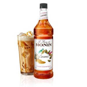 Monin – Pure Cane Syrup, Pure and Sweet, Great for Coffee, Tea, and Specialty Cocktails, Gluten-Free, Non-GMO (1 Liter)(Caramel)