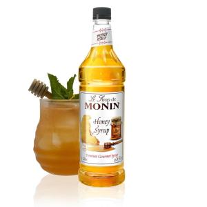 Monin – Pure Cane Syrup, Pure and Sweet, Great for Coffee, Tea, and Specialty Cocktails, Gluten-Free, Non-GMO (1 Liter)(Honey Syrup)
