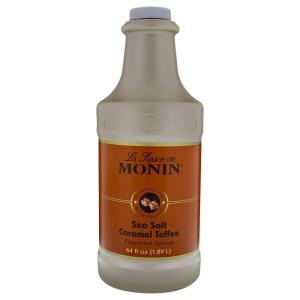 Monin – Sea Salt Caramel Toffee, Rich & Buttery Flavor with Creamy Caramel Notes, Great for Coffee, Milkshakes, & Dessert Cocktails (64 oz)(Sea Salt Caramel Toffee)