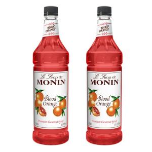 Monin – Strawberry Syrup, Mild and Sweet, Great for Cocktails and Teas, Gluten-Free, Non-GMO (1 Liter, 2-Pack)(Blood Orange)