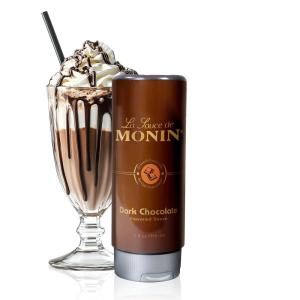 Monin – Sugar Free Dark Chocolate Sauce, Velvety and Rich, Great for Desserts, Coffee, and Snacks, Gluten-Free (12 Ounce)(Dark Chocolate)