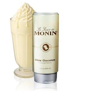 Monin – Sugar Free Dark Chocolate Sauce, Velvety and Rich, Great for Desserts, Coffee, and Snacks, Gluten-Free (12 Ounce)(White Chocolate)